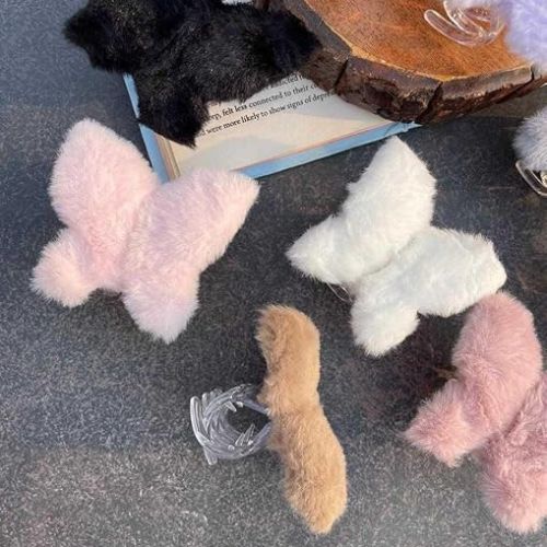 Korean Fur Hair Claw (Butterfly)